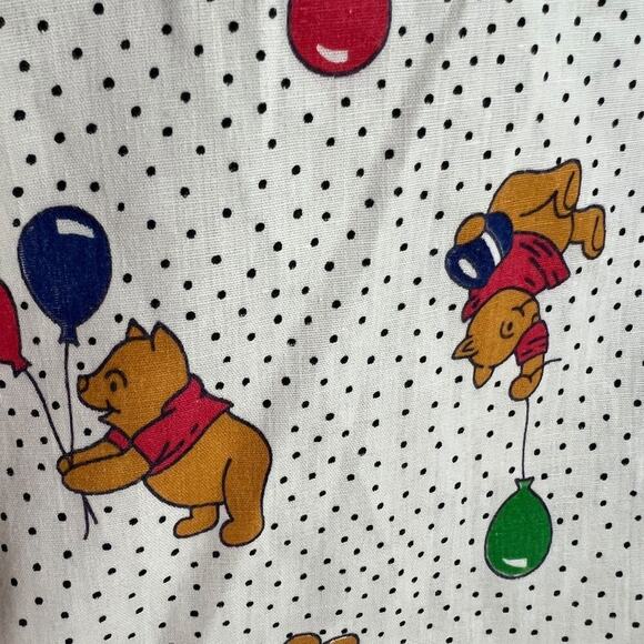 Vintage Disney Sears Winnie The Pooh Balloons Print Button Front Blouse Size 14 - Picture 2 of 5